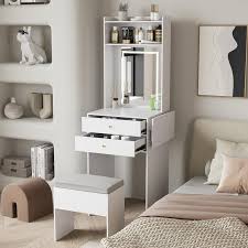 Zhibing Small Vanity Desk Set With 3