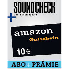 Bei amazon finden sie eine vielzahl von artikeln aus einer vielzahl von produktgruppen. Soundcheck 1 Jahresabo Mit Pr Mie 10 Amazon Gutschein 32 90