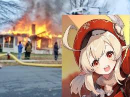 Taken from an issue of the webcomic series gunshow illustrated by k.c. Burning House Klee Genshin Memepact