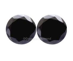 6 Carat Black Diamond Pair Round Cut In Aaa Quality From Diamond Manufacturer