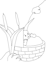 When babies can see color varies from child to child. Coloring Page Baby Moses Passover Haggadah By The Sikowitz Family