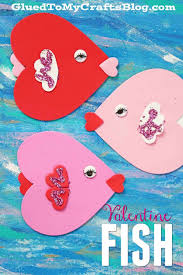 Craft Foam Valentine Fish Kid Craft Idea For Valentine S Day February Crafts Valentine Crafts For Kids Valentines Art