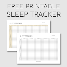 Printable Sleep Tracker Sleep Tracker Sleep Journal Free Period Tracker