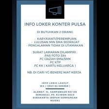 Sample resume for university application / college. Lowongan Kerja Konter Pulsa Semanggi Di Solo Info Loker Solo