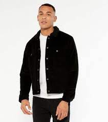 Jack Jones Black Cord Borg Collar Jacket New Look In 2021 Borg Collar Jacket Collar Jackets Jack Jones