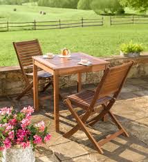 You Ll Always Be Prepared For Extra Or Unexpected Guests With Our Eucalyptus Wood Outdoor Bistro Fu Outdoor Bistro Set Bistro Table Outdoor Outdoor Patio Decor