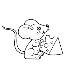 Select one of 1000 printable coloring pages of the category disney. Coloring Page Outline Of Cartoon Little Mouse With Cheese Coloring Book For Kids Stock Vector Illustration Of Line Contour 73927145