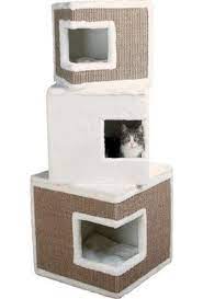trixie kedi evi ve tirmalamasi 46 cm x 46 cm x 123 cm kedi evcil hayvan malzemeleri kedi evi
