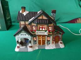 Copperfield Keepsake Christmas Village House Pub Restuarant Porcelain Lighted House Collectible Christmas Village Houses Christmas Village Village Houses