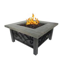 However the steel and wrought iron wood burning fire pit tables and cauldrons are painted to look better and to prevent rust. Bond Manufacturing Marbella 34 In Square Stainless Steel Propane Fire Pit 67531 The Home Depot Propane Fire Pit Fire Pit Stainless Steel Fire Pit