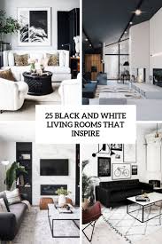 Black and white are neutrals and their use in interior design is interesting in the sense that these two colors can both stand out dramatically and blend. 25 Black And White Living Rooms That Inspire Digsdigs