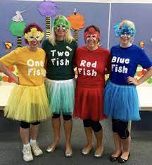27 Awesome Teacher Group Costume Ideas Laughing Kids Learn Halloween Costumes For Work Dr Seuss Costumes Book Characters Dress Up