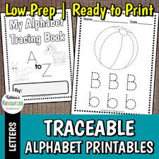 Traceable Alphabet Letters Worksheets Teaching Resources Tpt