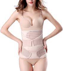 Amazon Com 3 In 1 Postpartum Support Recovery Belly Waist Pelvis Belt Shapewear Slimming Girdle Beige One Size Health Personal Care