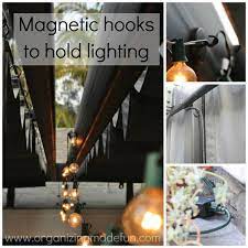 Organizing Made Fun Our Patio Cover All The Little Details Hanging Patio Lights Covered Patio Outdoor Hanging Lights