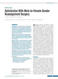 Gary lawton accepts patients for gender confirmation surgery from throughout the united states. Satisfaction With Male To Female Gender Reassignment Surgery 21 11 2014
