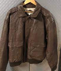 30296 Mens Vintage Brown Leather Pilot Bomber Flight Jacket Coat Xl Xlarge Charlesklein Bomber Flight Jacket Jackets Leather Bomber