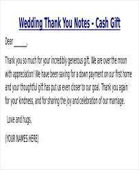 Thank you for gift of money wedding. Free 7 Sample Thank You Notes For Money In Ms Word Pdf