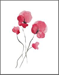Step by step easy watercolor flowers for beginners. Simple Watercolor Flower Watercolor Poppy Poppies Watercolor Wall Art Beginner Watercolor Simple Watercolor Flowers Watercolor Flowers Watercolor Poppies