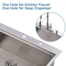 Depth and center rear drain hole model# gs18192b matrix decor undermount stainless steel 23 in. 25 Kitchen Sink Drop In Bokaiya 25x22 Inch Topmount Stainless Steel Drop In Kitchen Sink Workstation 16 Gauge Rv Outdoor Utility Laundry Bar Prep Drop In Single Bowl Kitchen Sink Amazon Com