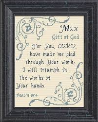 Max Name Blessings Personalized Cross Stitch Design From Joyful Expressions Cross Stitch Personalized Cross Cross Stitch Designs