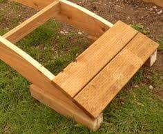 Subassembly Build Up Stringers Supports Footings And Starting Treads Arched Garden Bridge Garden Bridge Plans Backyard Bridges