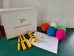 I want the design to be innovative and surprising sarah klein @ariamoon i love sunshine and a good sunset to relax with my knitting. French Knitting Kit Felt