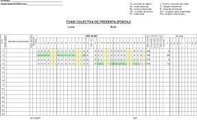 Fisa de pontaj zilnica este obligatorie incepand cu 7 august! Model Foaie Pontaj Prezenta