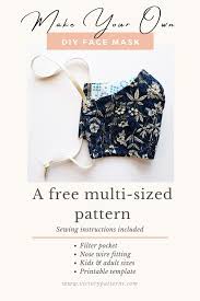Image and free pattern and video : Free Diy Face Mask Sewing Pattern Victory Patterns