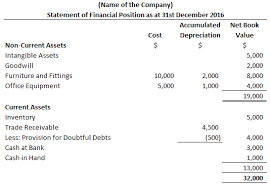 Limited Liability Companies Statement Of Financial Position Statement Of Financial Position Financial Position Limited Liability Company