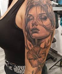 First Session Done! 🎨✨ This stunning portrait is just the beginning of an  incredible tattoo journey. The details and shading are coming to life  beautifully, and there's so much more to add!