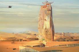 Architect at joanna reck, architect. Futuristic Self Sufficient Vertical City Rises From The Sahara Desert Desert Architecture Vertical City Eco City