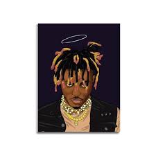 Juice Wrld 999 Portrait Color Poster Mini Canvas Art Canvas Drawing Canvas Drawings