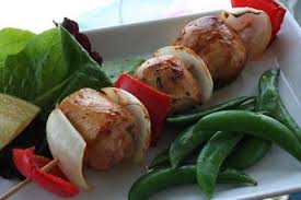 Legende D Automne Souvlaki Brochettes De Poulet Patates Douces Au Four Et Ail Roti Food Chicken Pork
