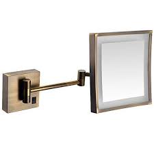 Instead of having to depend on a different light source, this way the lights are illuminated around the mirror, so you can see better in the dark and even in the daylight. Wall Mounted Makeup Mirror Shaving Mirror Led Lighted Mirror Bathroo Ninthavenue Europe
