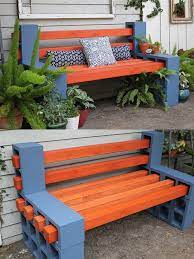 A diy outdoor bench which you can place in the backyard, the garden, on the patio or next to a fire pit. Cinder Block Bench Easy Simple Diy Ideas Balcony Decoration Eco Friendly Garden Ideas