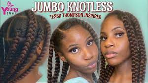 If you want your jumbo knotless braids to look realistic, it's of utmost importance to match your braiding hair to the texture of your real hair. Extra Jumbo Knotless Box Braids Youngther Amazon Hair Begginerr Friendly Tutouril Youtube