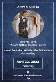 Once you've created your card, why not invite friends, family, and colleagues to leave a personal message, illustration, or photos in. Online Wedding Invitation Maker Photoadking