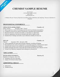 chemist resume sample (resumecompanion