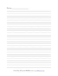 White paper with black lines. Primary Handwriting Paper All Kids Network