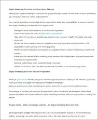 Sample sales and marketing executive resume. Free 8 Sample Marketing Executive Resume Templates In Ms Word Pdf