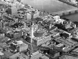 Aerial View Of The Brisbane Central Business District Showing Victoria Bridge And The Brisbane River C 1934 Brisbane River Aerial View Central Business District