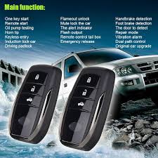 Alarm & central locking repair. Smart Car Security Keyless Entry Push Start Alarm System Remote Starter Button Shopee Malaysia