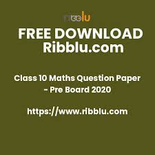 Class 10 Maths Question Paper Pre Board 2020 In 2020 Question Paper Sample Paper Math Questions