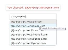 Jquery Plugin For Email Address Auto Complete Mailtip Free Jquery Plugins