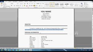 Sample Resume Youtube