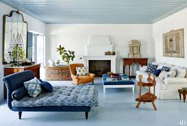 Here, the dark blue is combined nicely with light blue sky along with green teal sofa as the main seating. 30 Rooms That Showcase Blue And White Decor Architectural Digest