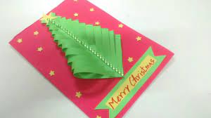 I usually use the standard landscape photo size (7×5″) to make a horizontal christmas card. Easy Paper Christmas Tree Card Making Idea How To Craftlas Youtube