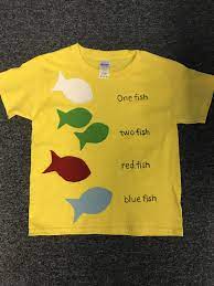 Dr Seuss One Fish Two Fish Red Fish Blue Fish Dr Seuss Costumes Dr Seuss Shirts Dr Seuss Diy Costumes