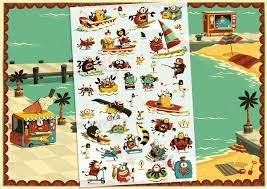 Djeco Monster Decals By Steve Simpson Via Behance With Images Monster Children Illustration Djeco